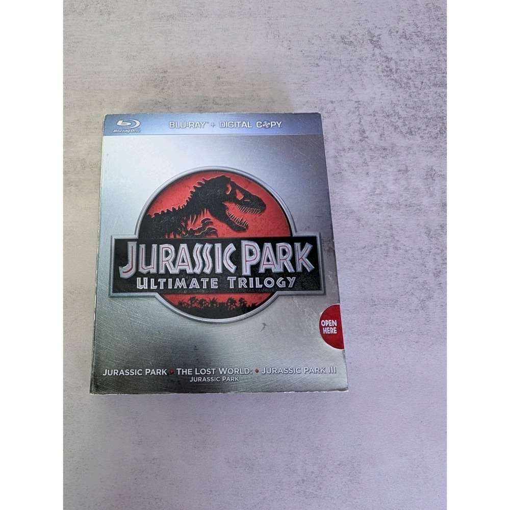 JURASSIC PARK ULTMATE TRILOGY  BLU-RAY SET Used  No Digital With Slipcover